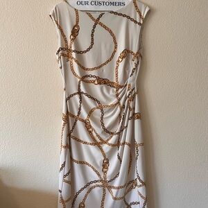 Lauren Ralph Lauren Gold Chain Print Dress